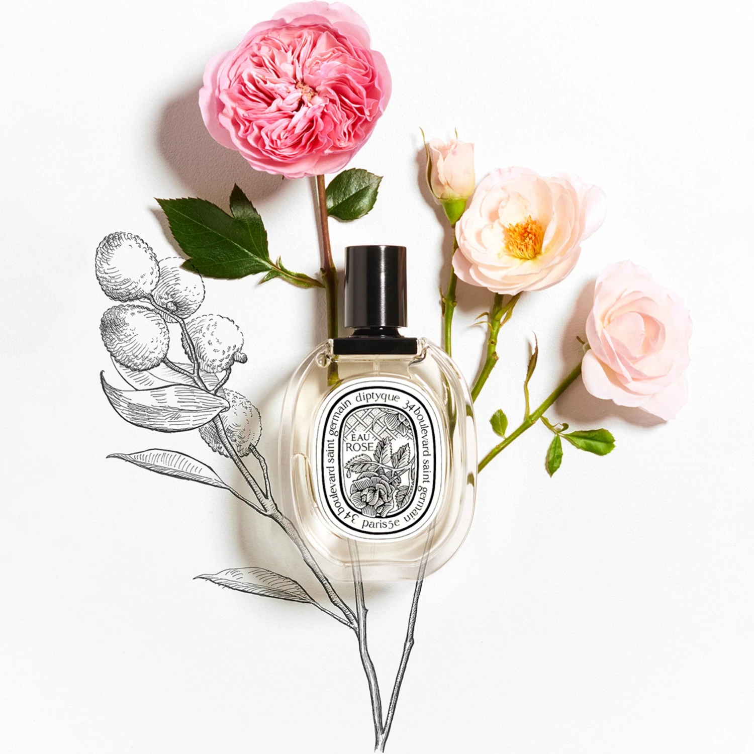 Diptyque Eau Rose Eau De Toilette 2 Diptyque Eau Rose Eau De Toilette - Image 2